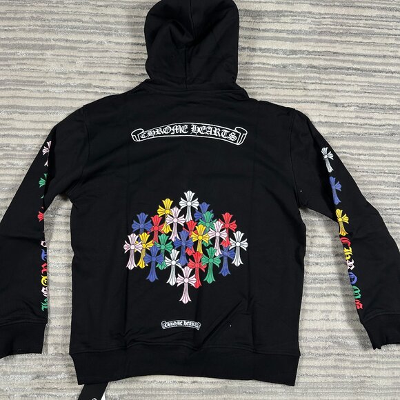 Chrome Hearts Multi Color Cross Hoodie Mens Size Large - Picture 2 of 4
